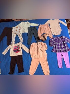 Girl’s size 18-24 mos 5 Outfits + 2 leggings/pants + sz 6 Booties FIRM PRICE